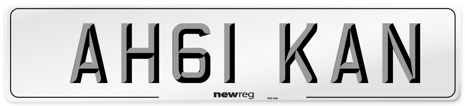AH61 KAN Number Plate from New Reg